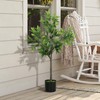 HOMCOM Lifelike Artificial Laurel Tree, 3FT Fake Tree with 345