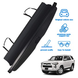 Marretoo for Toyota 4Runner Cargo Cover 2024 2010-2018 2019 2020 2021 2022 2023 for Toyota 4Runner Accessories Upgrade Version No Gap Black Retractable for 4Runner Trunk Cover Security Shield Shade