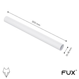 FUX 2 + 2 Set Heating Pipe Cover + Rosettes 15 mm, Pipe Cover, Pipe Cover, Pipe Cover for Heating Pipes, Radiator Pipe Insulation, White