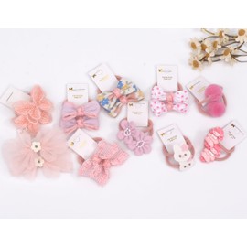 BIANHUAN Hair Rubber for Children, Baby, Hair Rubber, Ribbon, Hair Arrangement, Baby, Kids, Hair Accessories, Girls, Set of 20, Hair Ornaments, Cute, Stylish, Present,