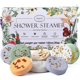 Shower Steamers Aromatherapy BLRIET 8 Pack Gifts for Women, Birthday Christmas White Elephant Gifts Stocking Stuffers for Adults Her Mom Him Home Spa Gym Natural Essential Oil Self Care Relaxation
