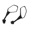 1 Pair Motorcycle Rear Mirror Adjustable Black Handlebar Side Mirror