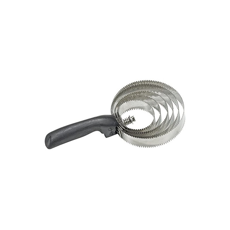 Curry-Comb SPRING STAINLESS STEEL, 6 Rings, large, black