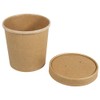 Rayher Organic Cardboard Cups with Lid, 300 ml, 7.5 x