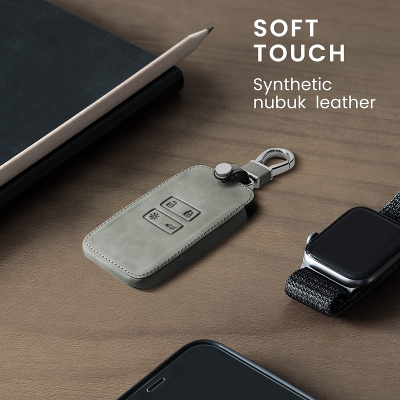 kwmobile Car Key Case Compatible with Renault 4-Button Smartkey Car