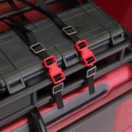 Zerodis 5 Pack Portable Tie Down Straps 1:10 Scale Tie Down Straps for Cargo DIY Adjustable Length RC (Red)