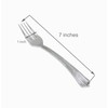 Pooja Bazar Disposable Plastic Forks - Silver (100 Pack)