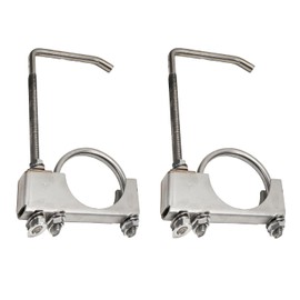 2 Pcs 4" Exhaust Clamp with Hanger,Heavy Duty Exhaust Hanger with Clamp,Universal Muffler Hanger Automotive Tools for 4" Most Car Truck Exhaust Systems