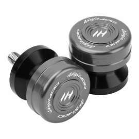 MotHeartNum M8 Motorcycle Swingarm Spools For Ninja 400 18-23 CNC Aluminum Bobbins for Rear Wheel Lift and Paddock Stand Support and Paddock Stand Support Ninja 400 accessories (Gray)