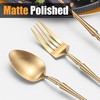 Lemeya 20 Piece Matte Gold Silverware Set,18/10 Stainless Steel Flatware