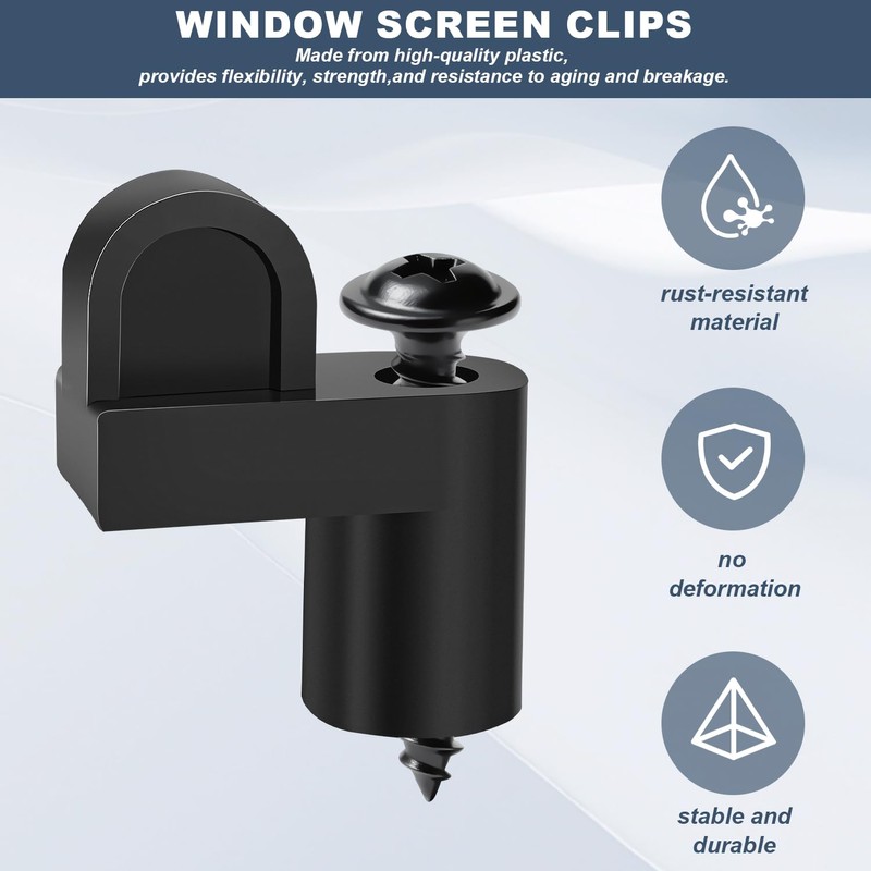 Chaokant 12-Pack 3/8 Inch Offset Window Screen Clips with Screws,