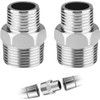Yiranfuyao 2PCS Stainless Steel Shower Hose Connectors, Male to Female