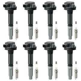 MAS Set of 8 Ignition Coil Pack & 8 iridium Spark Plugs 6509 Compatible with 2011-2016 F-150 Mustang 5.0 V8 Naturally Aspirated Replacement for C1802 BR3Z-12029A UF622 DG542 52-2197