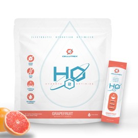 Cellutrex Cellutrex? H2O Electrolytes - Grapefruit | Zero Sugar Electrolyte Powder Drink Mix | Natural Salt, Non-GMO Electrolytes for Workouts, Fasting, Wellness, and Travel | 20 Easy-Open Stick Packs