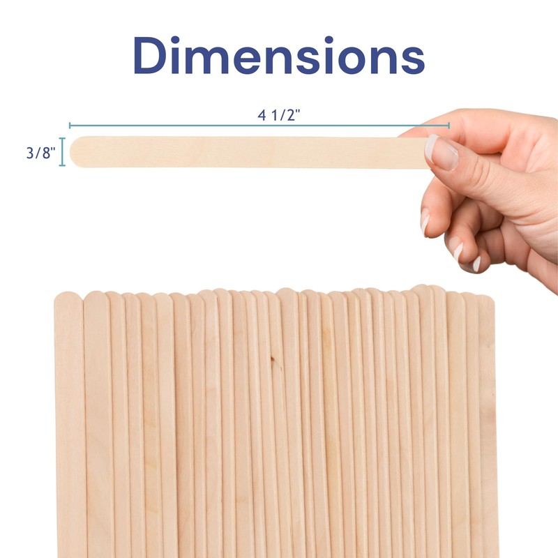 Dukal Small Wooden Wax Sticks - Body Hair Removal Applicator
