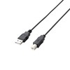 エレコム RoHS指令準拠&環境配慮パッケージ エコUSBケーブル USB2.0 A-Bタイプ 2m ブラック U2C-JB20BK