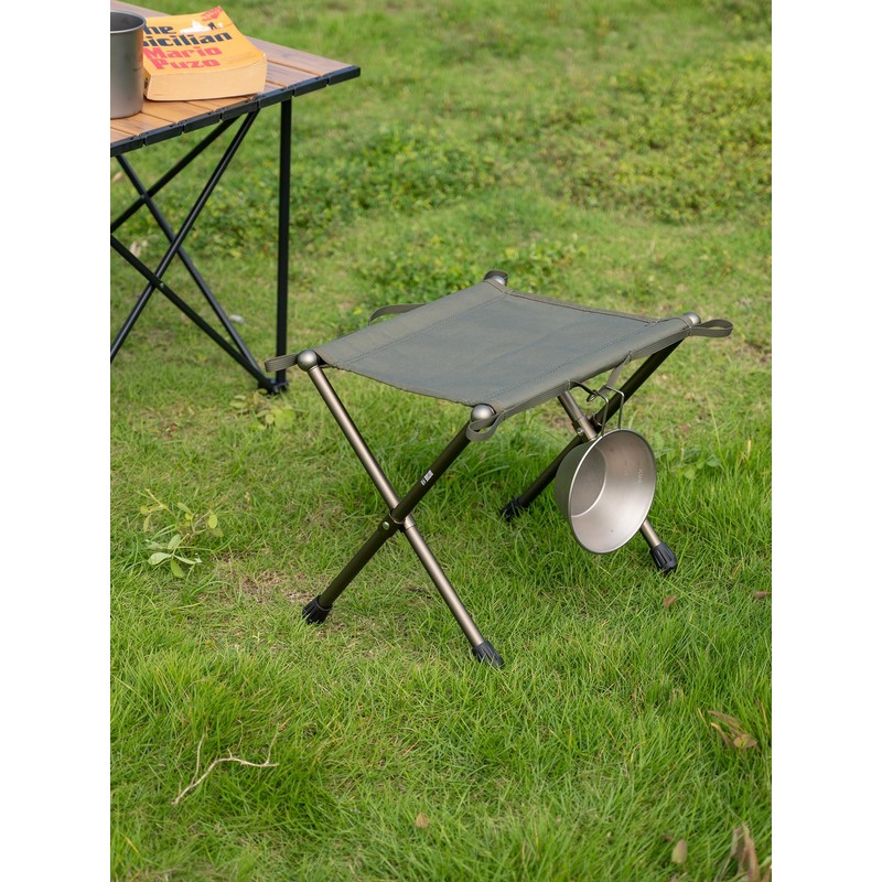 WildCall Ultralight Folding Aluminum Camping Stool (1, Green)