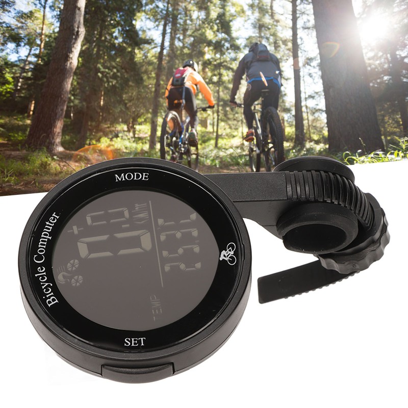 Bike Computer Speedometer Thermometer Clock Large Screen Clear Handwriting Waterproof