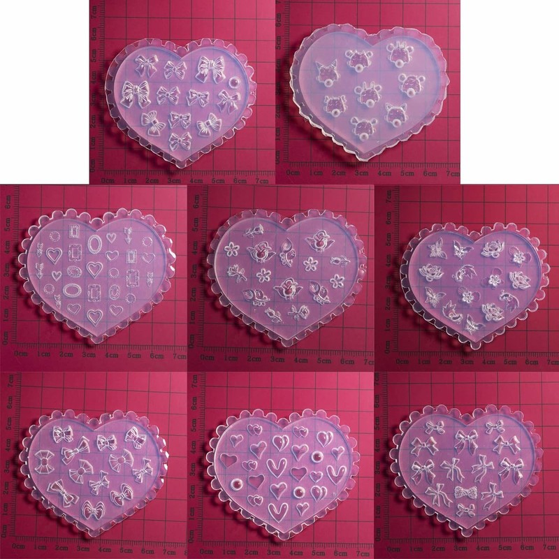 White DIY 3D Silicone Nail Art Decortive Design Mold Nail
