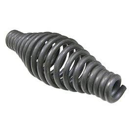 Large Grip Spring Stove Handle, Bare Steel Finish, Tapered at Both Ends. Max Diameter: 2", Length: 6", Fits 5/8" Rod. for use with BBQ Grills, Smokers, Furnaces, Coal/Wood/Pellet Stoves, Boilers.