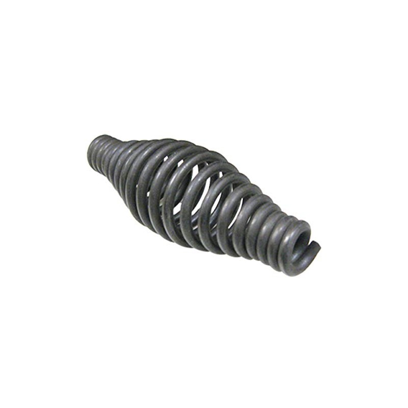 Large Grip Spring Stove Handle, Bare Steel Finish, Tapered at