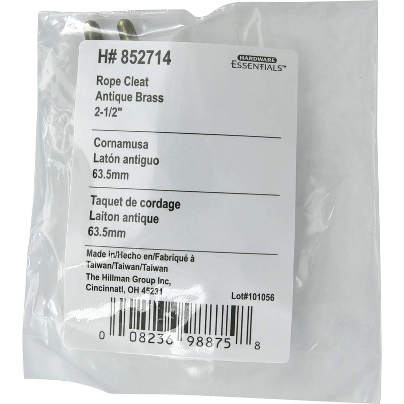 Amazing Drapery Hardware Essentials 852714 Rope Cleat Antique Brass 2-1/2'