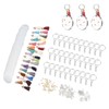 200pcs Acrylic Key Ring Kit 30 Acrylic Blank 30 Key