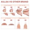 AILLSA Uñas Postizas Francesas de Gel, 180 Unidades, Largas, Almendradas,