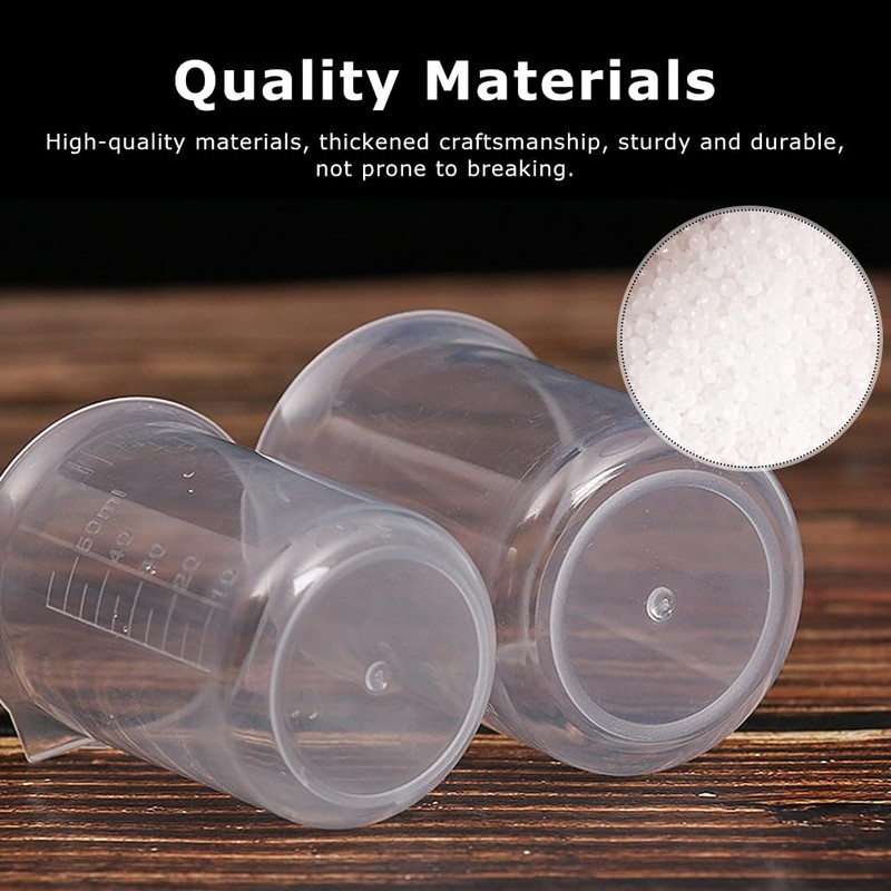 6 Pcs Small Measuring Cups, 50/100/150ml Transparent Measuring Jugs, Graduated