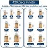 Vifmy Metric & SAE Rivet Nut Assortment Kit(420 Pcs),m3 m4