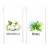 Italian Food Ingredients Flour Sack Kitchen Towel Set of 10,