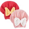 Genérico 2 Toallas Suaves con Lazo para Cabello Mojado, Gorros