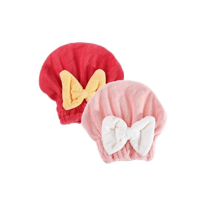 Genérico 2 Toallas Suaves con Lazo para Cabello Mojado, Gorros