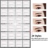 48pcs/Set Eyebrow Stencils Stickers Kit Disposable Non-Woven Fabric Eyebrow Shaping