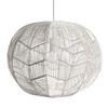 Kenroy Home 94149WH Snaggle 1 Light Rattan Pendants, Large, White