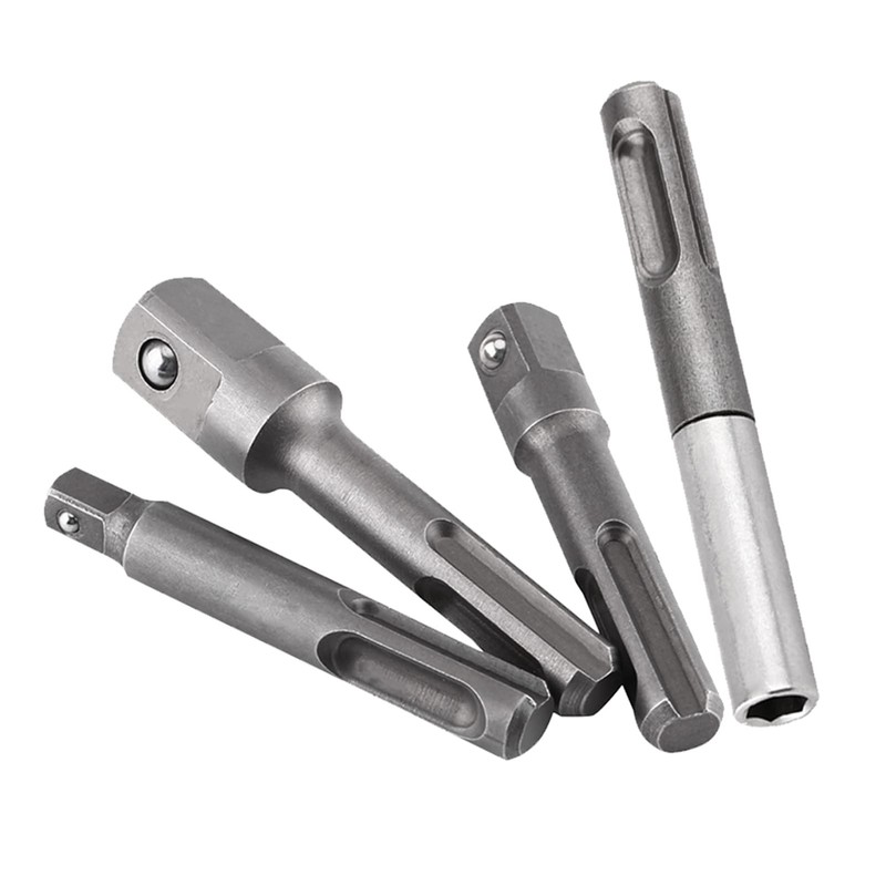 SDS Plus Shank to 1/4 Hex Socket and 1/4-3/8-1/2 Square