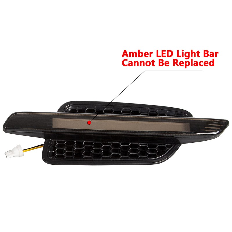 ECOTRIC Front Fender Side Marker Lights Compatible with 2008 2009