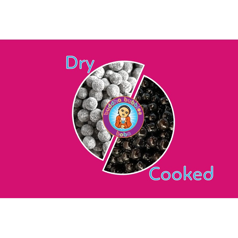 Quick Cook REAL Tapioca Black (Brown Sugar) Boba Pearls By