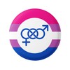 Choose Love Pride Bisexual Bi Flag Design Support Badge 1in