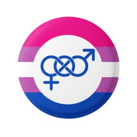 Choose Love Pride Bisexual Bi Flag Design Support Badge 1in 25mm
