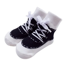 Sanlutoz Baby Socks Boys Tabi Socks Newborn Cotton Formal Tuxedo Sports Inspired Gift, Black Color Sign