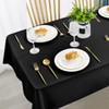 DWCN Black Tablecloth Water Resistant Table Protector,130x160cm Wipeable Polyester Table
