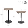 TUOMUR 24" Round Bar Table, Bistro Pub Table, Adjustable Height