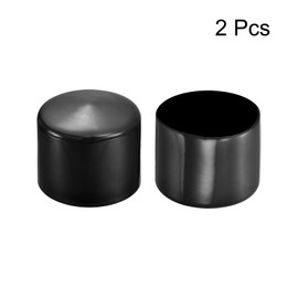 QUARKZMAN Pack of 2 Rubber End Caps 55 mm ID Rubber Caps Rubber Plugs Round Sliding Caps Chair Leg Caps Foot Caps Protective Caps End Tips Cover Plugs Plastic for Pipe Furniture Black