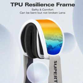 Supertrip Ski Goggles Men Women Anti-Fog Snow Goggles UV Protection Snowboard Goggles for Adult Youth