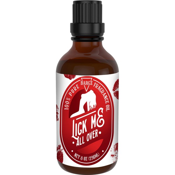 Bargz Lick Me All Over Perfume Oil, Exotic Fragrance, Lovely Raspberry And Melon Aromas With A Touch Of Vanilla - Flat Cap (8 OZ)