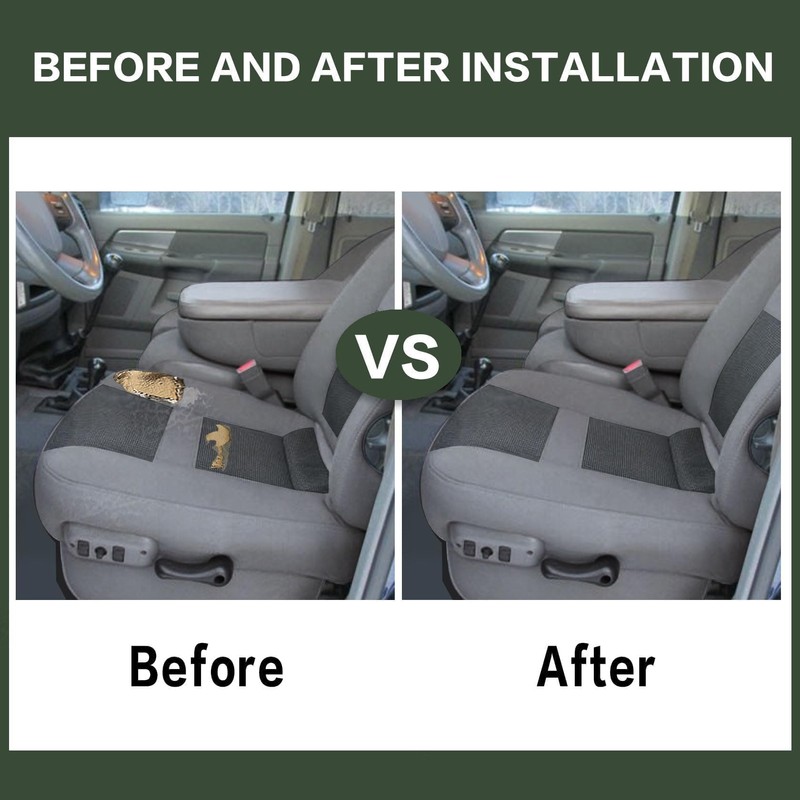FZJDSD Gray Driver Side Bottom Replacement Cloth Seat Cover Compatible