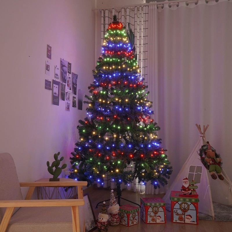Christmas Tree Decorative Lights String Garden Layout Waterfall Lights Party