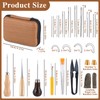 Mnuizu Leather Repair Sewing Kit Leather Stitching Kit, 40 Pieces