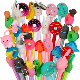 Runxin 30pcs Novelty Pens for Kids,Cute Animal Pens,Funky pens, Children School Stationery Gift Idea,Party Favours Bags Fillers for Kids Birthday Gift For Boy Girl